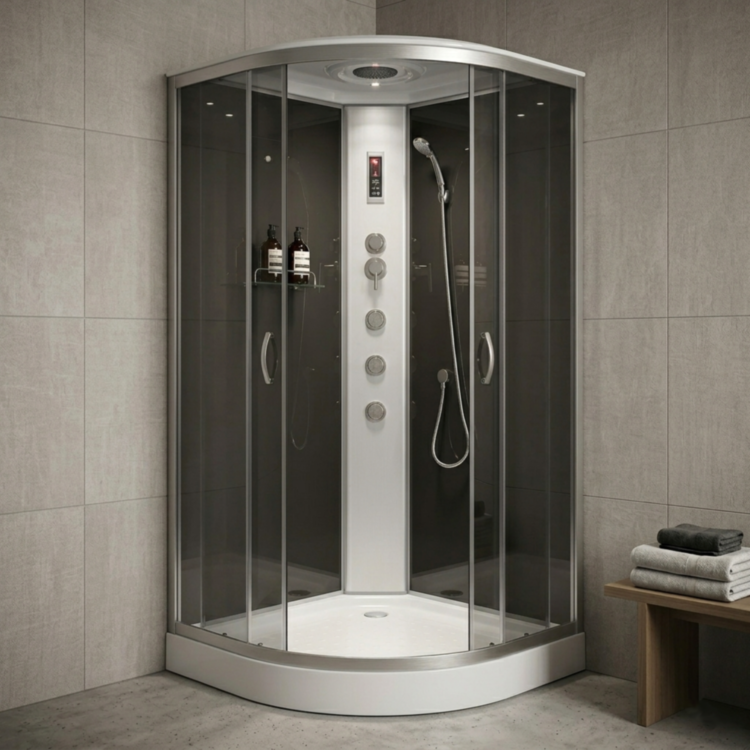 Душовий бокс KO&PO 126 RG, 90×90, з радіо, з світлом