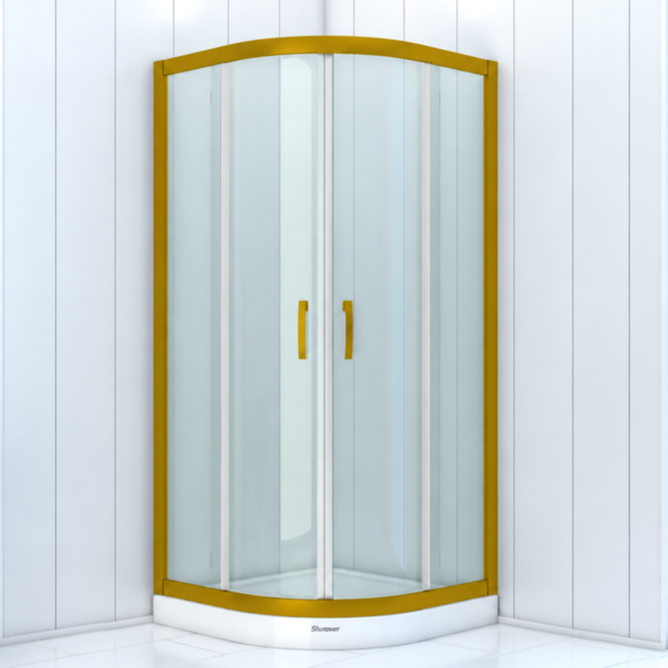 Душова кабіна SHOWER Boss 005, 90×90, золотий профіль