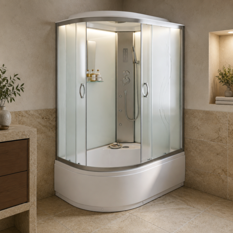 Душовий бокс KO&PO 218 RF, 120×80, з Радіо, Світлом, Вентиляцієй